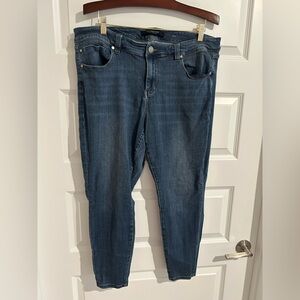 Liverpool Ankle Skinny Jeans Blue Distressed Size 20W